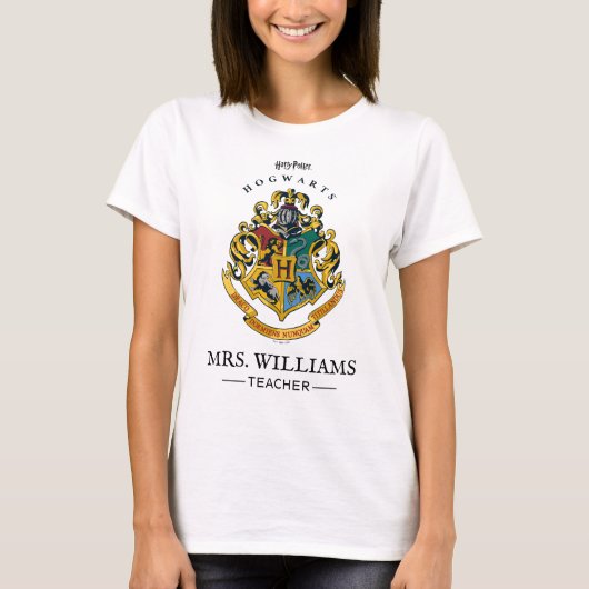 T-shirt Harry Potter Enseignant | Cimier de Poudlard - Cou (Devant)