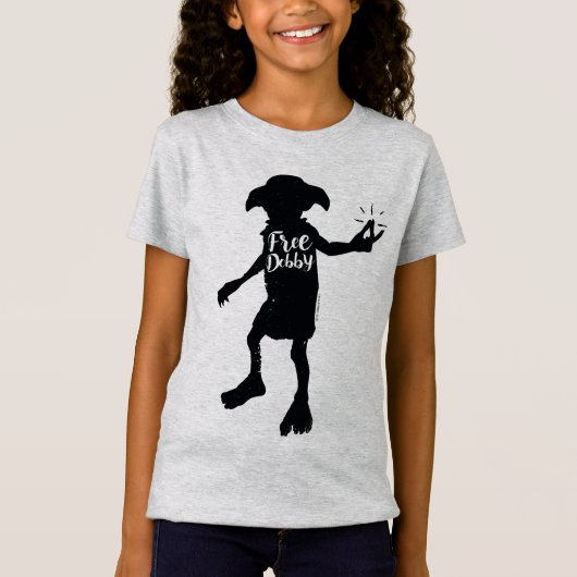 T-Shirt Harry Potter | "Free Dobby" Silhouette Typographie (Devant)