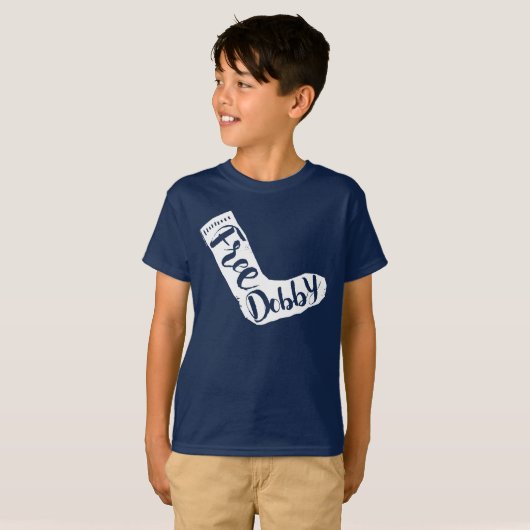 T-shirt Harry Potter | "Free Dobby" Sock Typography (Devant entier)