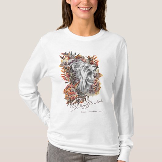 T-shirt HARRY POTTER™ GRYFFINDOR™ Floral Graphisme (Devant)