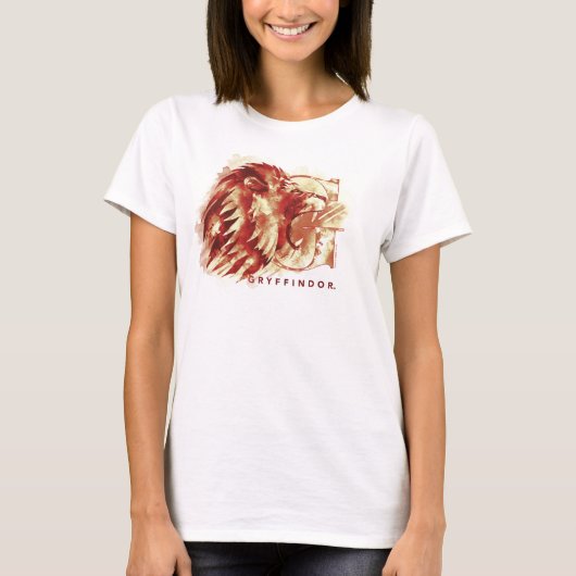 T-shirt Harry Potter | GRYFFINDOR™ Lion Aquarelle (Devant)