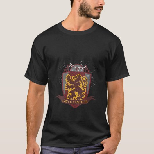 T-shirt Harry Potter Gryffindor Quidditch Shield V Neck (Devant)