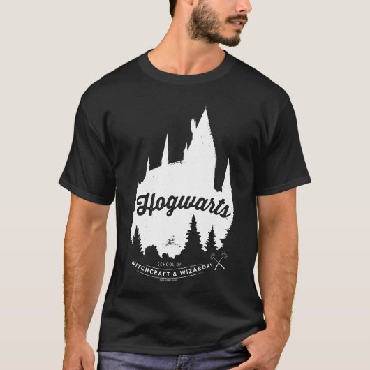T-shirt Harry Potter | HOGWARTS™ Castle Typographie (Devant)