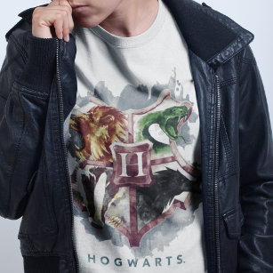 T-shirt Harry Potter   HOGWARTS™ Crest Aquarelle