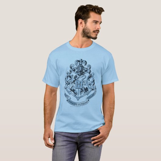 T-shirt Harry Potter| Hogwarts Crest - Blue (Devant entier)
