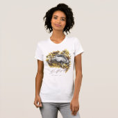 T-shirt HARRY POTTER™ HUFFLEPUFF™ Graphique floral (Devant entier)