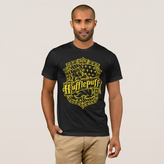T-shirt HARRY POTTER™ HUFFLEPUFF™ Line Art Crest (Devant entier)