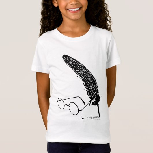 T-Shirt Harry Potter | Lunettes et plume (Devant)