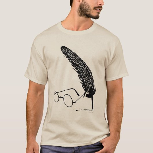 T-shirt Harry Potter | Lunettes et plume (Devant)