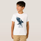 T-shirt Harry Potter | RAVENCLAW™ Corbeau à l'aquarelle (Devant entier)