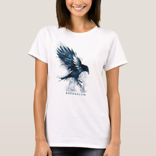 T-shirt Harry Potter | RAVENCLAW™ Corbeau à l'aquarelle (Devant)