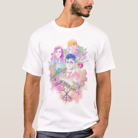 T-shirt Harry Potter Spell | Harry, Hermione et Ron Waterc (Devant)