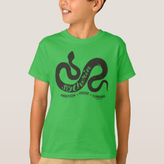 T-shirt Harry Potter | Typographie de silhouette SLYTHERIN