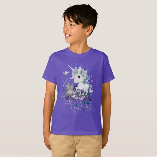 T-shirt Harry Potter | Unicorne Graphique Forêt Interdite (Devant entier)