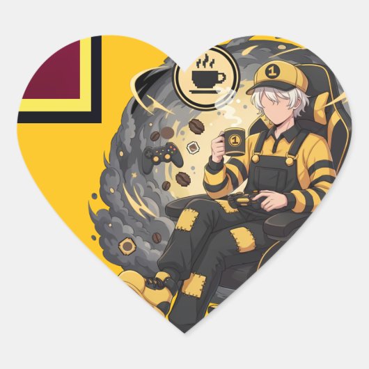 T-Shirt Hart Sticker (Voorkant)