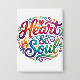 T-shirt 'Hart & Ziel'–Inspirerende Liefde & Passie Button