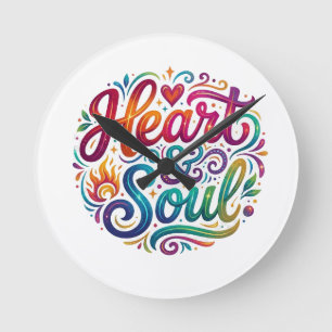T-shirt 'Hart & Ziel'–Inspirerende Liefde & Passie Ronde Klok