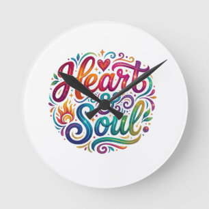 T-shirt 'Hart & Ziel'–Inspirerende Liefde & Passie Ronde Klok