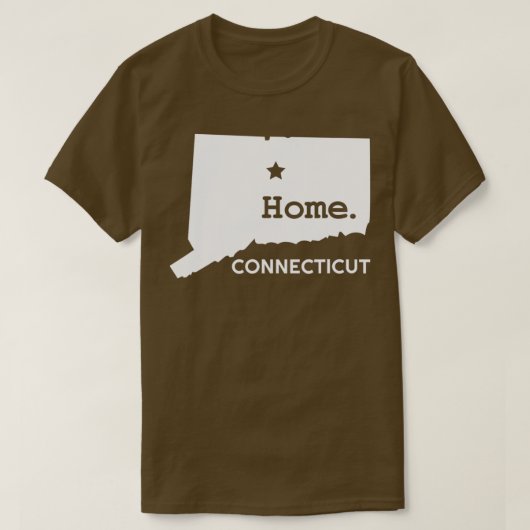 T-shirt Hartford CT New England Silhouette State of Connec (Design devant)