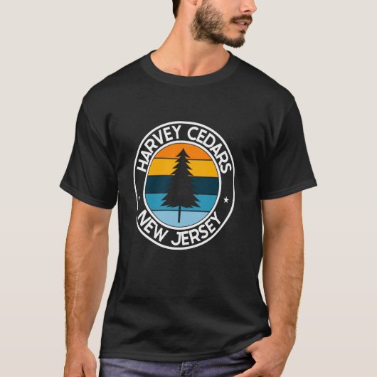 T-shirt Harvey Cedars New Jersey NJ USA City Pride Retro S (Devant)