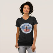 T-shirt Has Risen Rugged Cross With Clouds (Devant entier)
