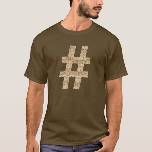 T-shirt Hashtag Camouflage (Devant)