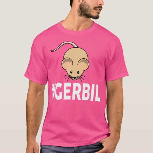 T-shirt Hashtag Gerbil Funny Gerbil (Devant)