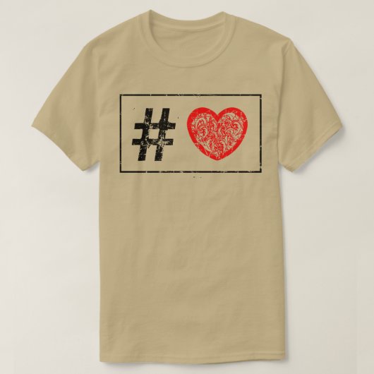 T-shirt Hashtag Love (Design devant)