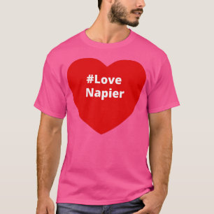 T-shirt Hashtag Love Napier Coeur