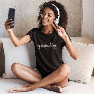 T-shirt Hashtag personnalisé Rédigé à la main minimalist
