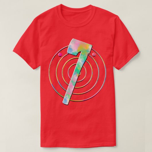 T-shirt Hatchet arc-en-ciel 2 (Design devant)