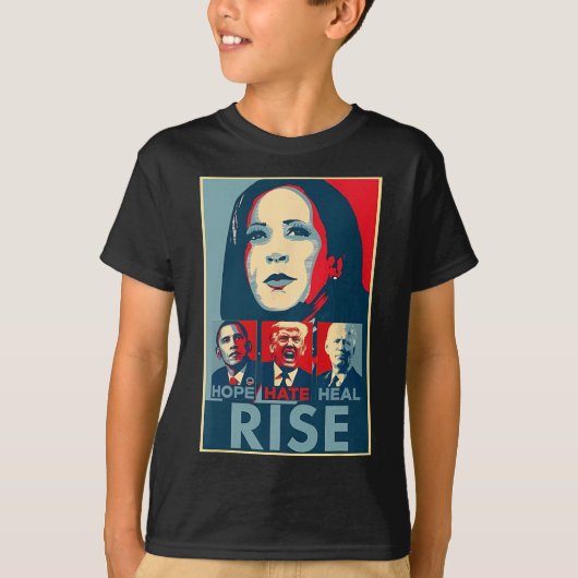 T-shirt Hate Heure Croissance Président Kamala Harris Camp (Devant)