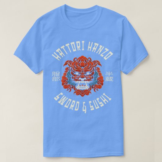 T-shirt Hattori Hanzo Épée Et Sushi (Design devant)