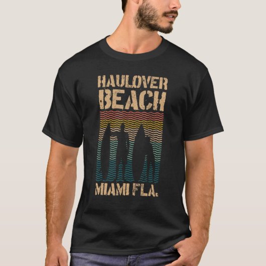 T-shirt Hau Beach Miami Floride Surf Spot Souvenir d'été (Devant)