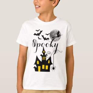 T-shirt Hauné House Flying Witch Halloween Éffrayant
