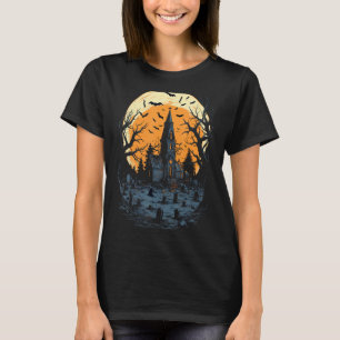 T-shirt Hauné Mansion Éffrayant Halloween