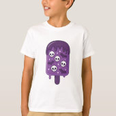 T-shirt Hauné Popsicle crâne Déplaisant mignon traitement (Devant)