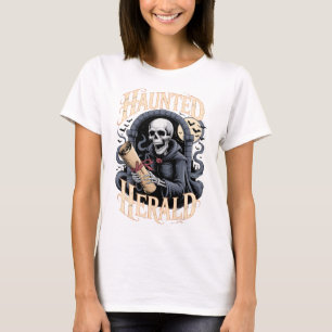 T-shirt Hauned Herald Skeleton Halloween