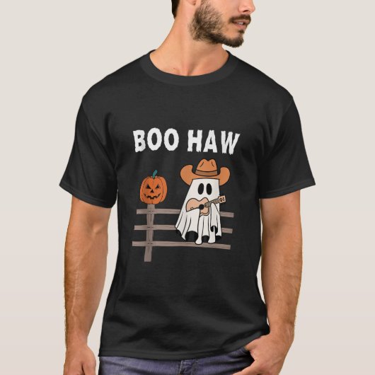 T-shirt Haunee Harmony Citrouille Boo Haw Guitar Cowboy Gh (Devant)