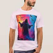 T-shirt Hauning Demon Habillé Dans L'Ombre Design (Devant)