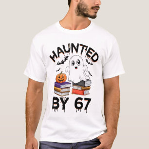T-shirt Haunted by 67 - Drôle Citrouille de fantôme Boo Ha