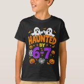 T-shirt Haunted By 67 Funny Six Seven Meme Pumpkin Ghost H (Devant)