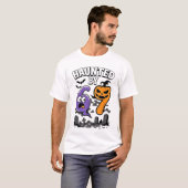 T-shirt Haunted by 67 - Scary Ghost et Citrouille Hallowee (Devant entier)