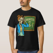 T-shirt Haunted by 6-7 Funny Teacher 67 Halloween Skeleton (Devant)
