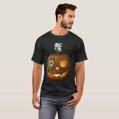 T-shirt Haunted Ghost & Dripping Eyeball Jack-O-Lantern (Devant entier)