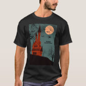 T-shirt Haunted House Custom Text Éffrayant Wicked Fun (Devant)