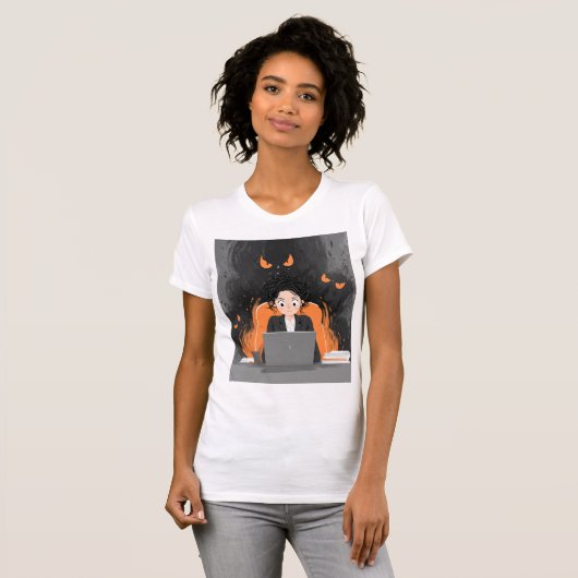 T-shirt “Haunted Office – When Work Feels Like a Nightmare (Devant entier)