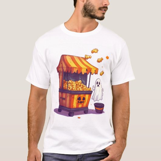 T-shirt Haunted Popcorn Stand (Devant)