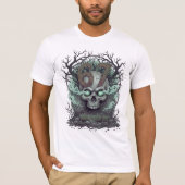T-shirt Haunted Skull 67 in Twilight Graveyard (Devant)
