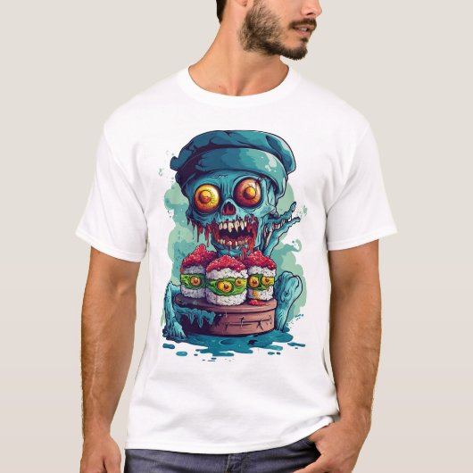 T-shirt Haunted Sushi Chef (Devant)